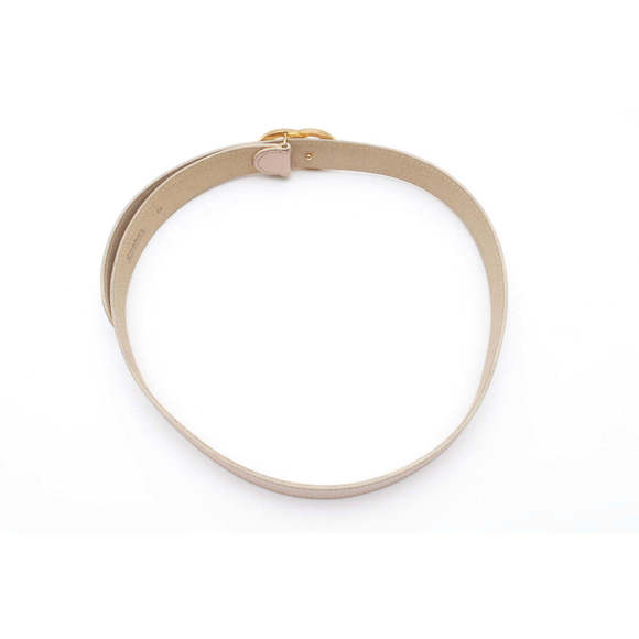 Chanel Calf Leather Gold CC Logo Beige Waist Belt - Picture 7 of 7